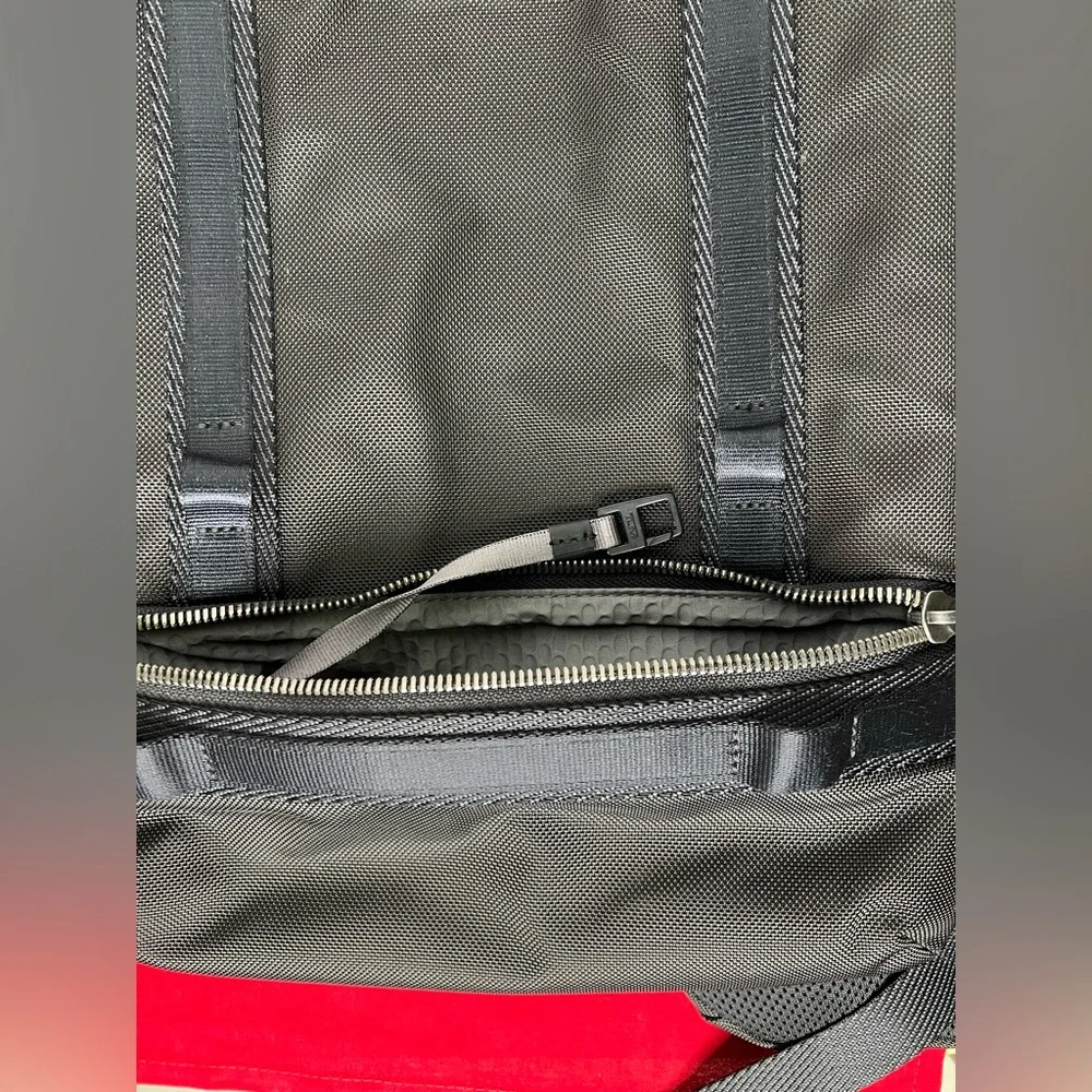 Tumi Alpha Bravo Falcon Tactical Backpack Black Nylon Slim Bookbag